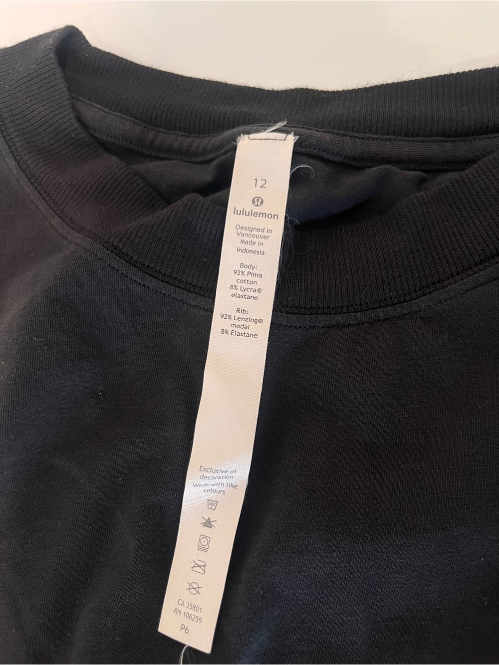 lululemon Black Adapt to You Tank Top Cinch-Hem Crop Tank Size 12 Drawstring - Picture 5 of 7